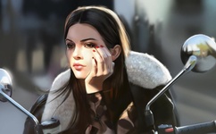 接了一个又大又长的客人